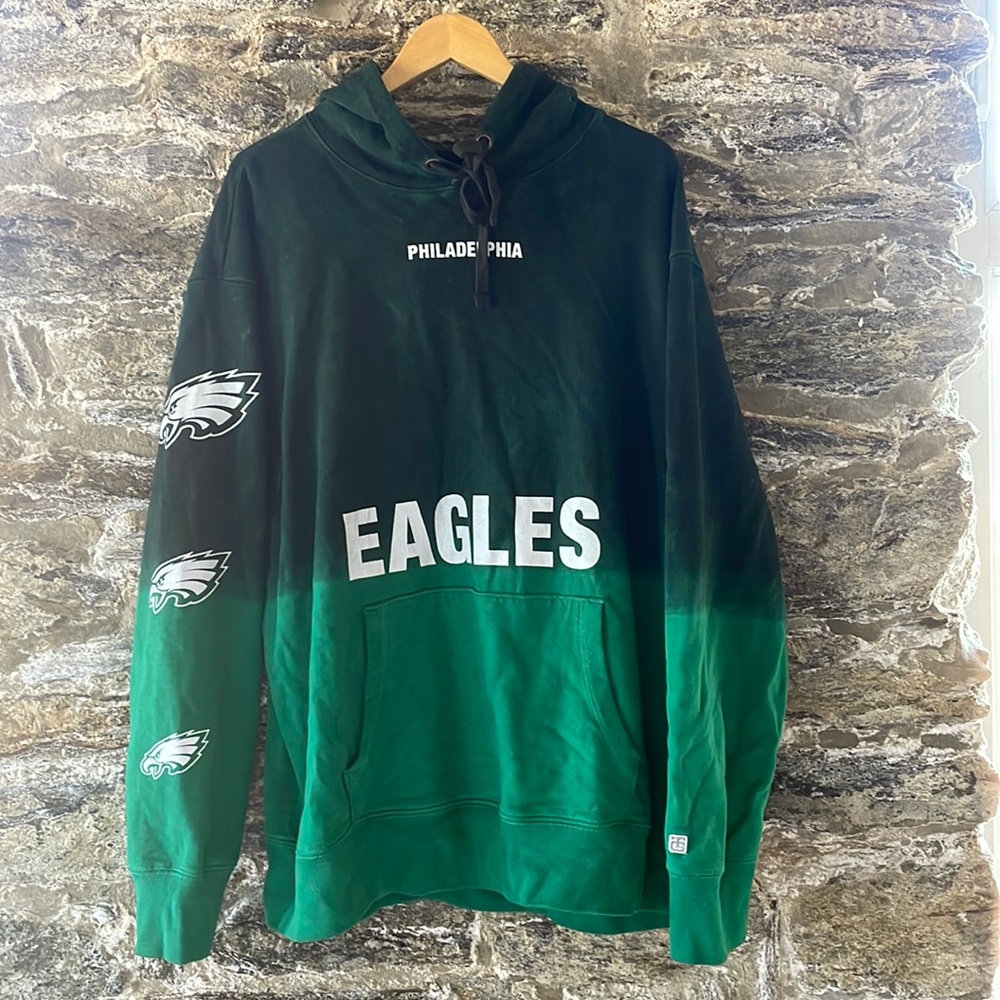 NFL Philadelphia Eagles Green/Black Sweatshirt- Men's XXL